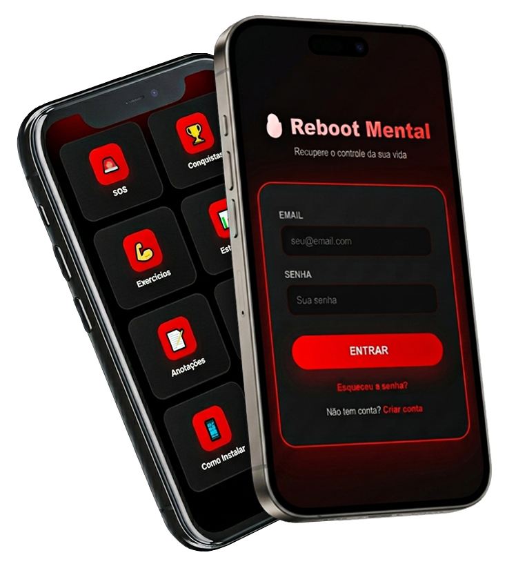 Tela de login do app Reboot Mental