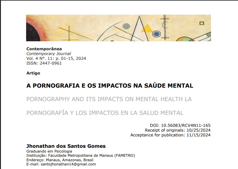 Revisão acadêmica sobre pornografia e saúde mental