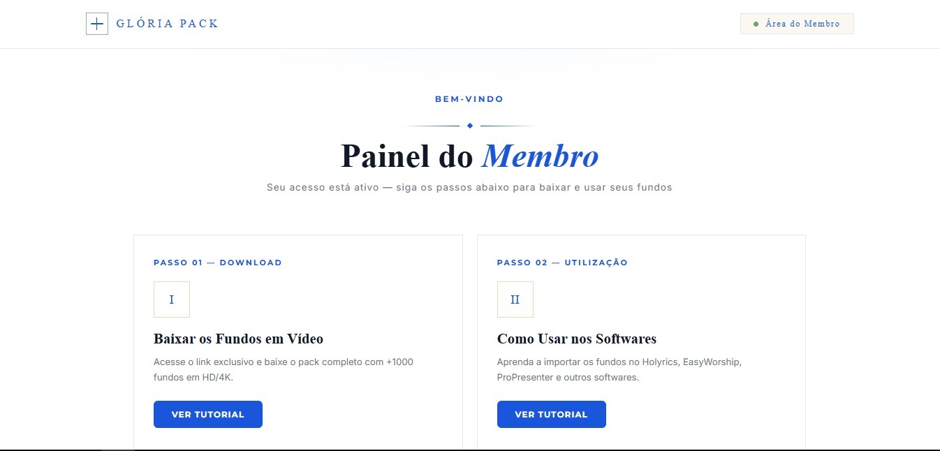 Área de Membros