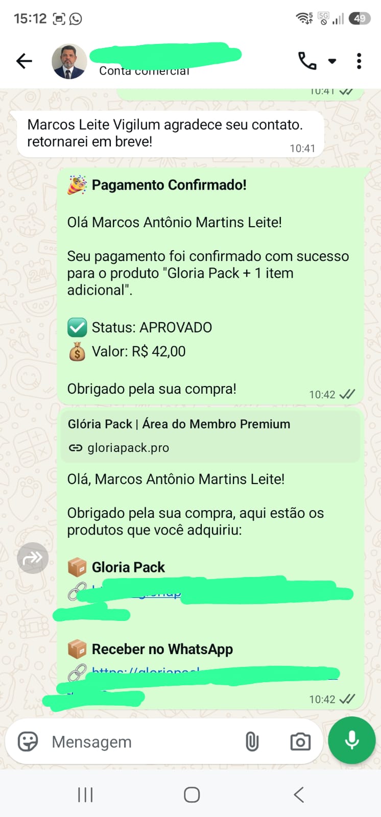 Prova de entrega